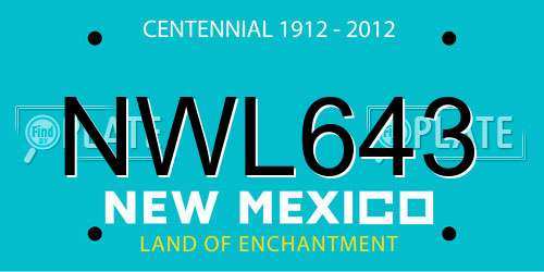 NWL643 New Mexico License Plate