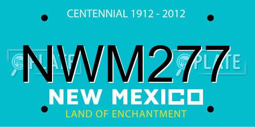 NWM277 New Mexico License Plate