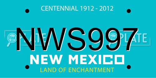 NWS997 New Mexico License Plate
