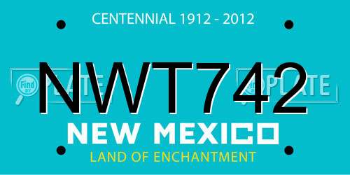 NWT742 New Mexico License Plate