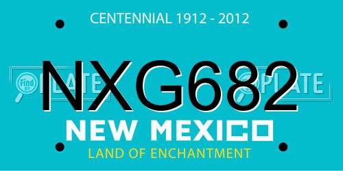 NXG682 New Mexico License Plate