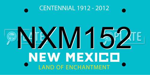NXM152 New Mexico License Plate