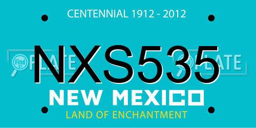 NXS535 New Mexico License Plate