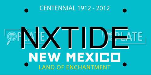 NXTIDE New Mexico License Plate