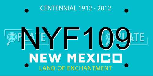 NYF109 New Mexico License Plate