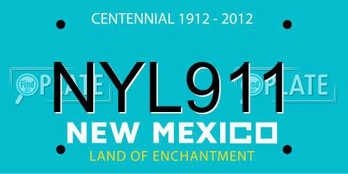 NYL911 New Mexico License Plate