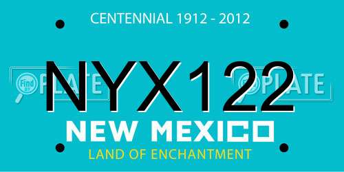 NYX122 New Mexico License Plate