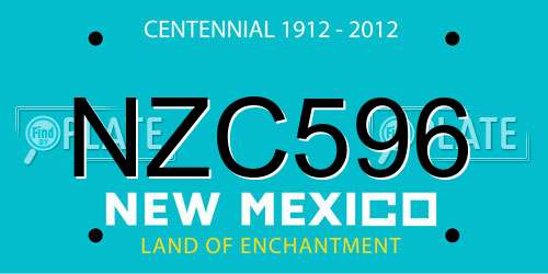 NZC596 New Mexico License Plate