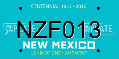 NZF013 New Mexico License Plate