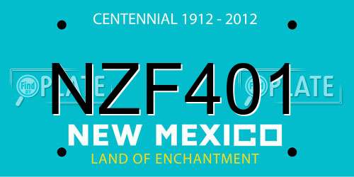 NZF401 New Mexico License Plate
