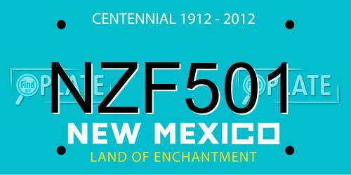 NZF501 New Mexico License Plate