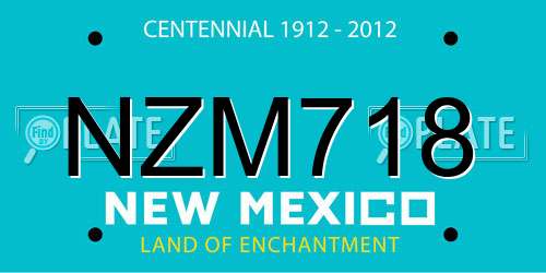 NZM718 New Mexico License Plate