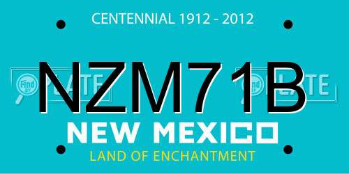 NZM71B New Mexico License Plate