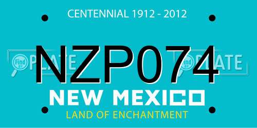 NZP074 New Mexico License Plate