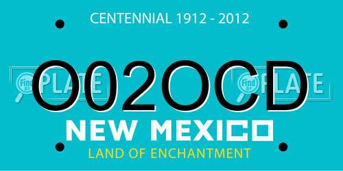 O02OCD New Mexico License Plate