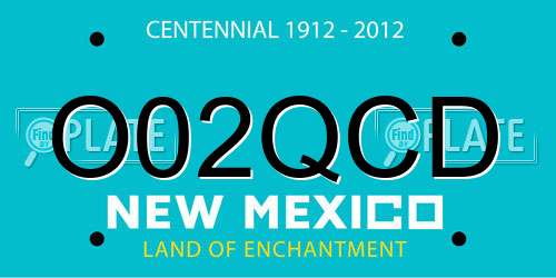 O02QCD New Mexico License Plate