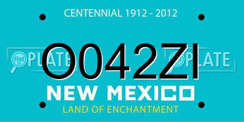 O042ZI New Mexico License Plate