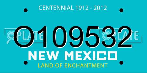 O109532 New Mexico License Plate