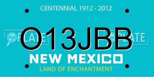 O13JBB New Mexico License Plate