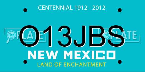 O13JBS New Mexico License Plate