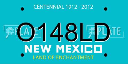 O148LD New Mexico License Plate