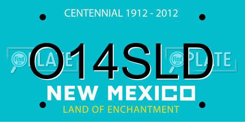 O14SLD New Mexico License Plate