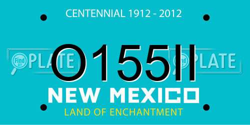 O155II New Mexico License Plate