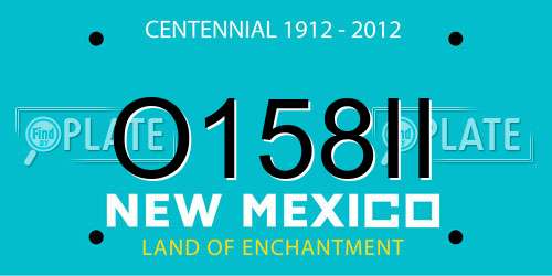 O158II New Mexico License Plate