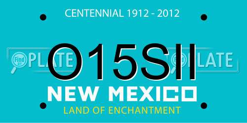 O15SII New Mexico License Plate