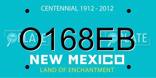 O168EB New Mexico License Plate