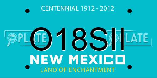 O18SII New Mexico License Plate