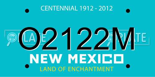 O2122M New Mexico License Plate
