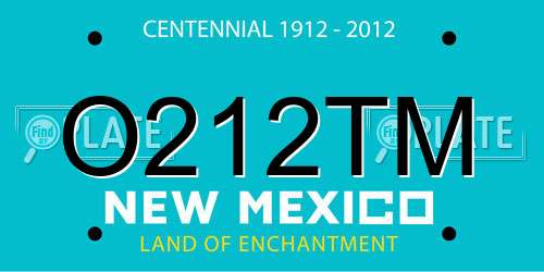 O212TM New Mexico License Plate