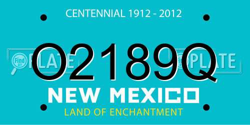 O2189Q New Mexico License Plate