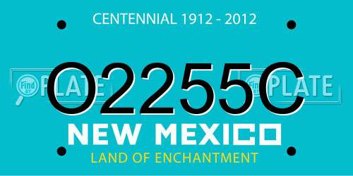 O2255C New Mexico License Plate