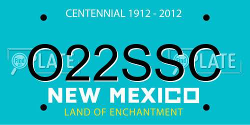 O22SSC New Mexico License Plate