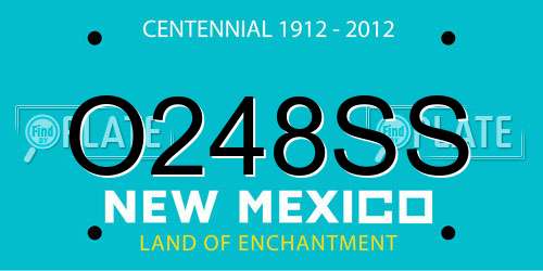O248SS New Mexico License Plate