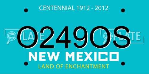 O249OS New Mexico License Plate