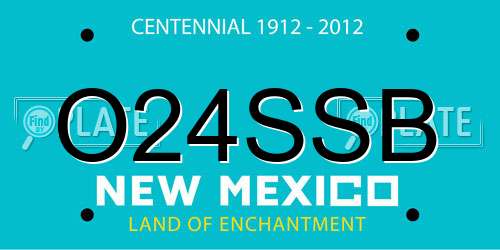O24SSB New Mexico License Plate