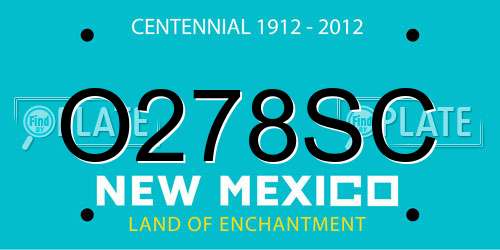 O278SC New Mexico License Plate