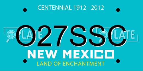 O27SSC New Mexico License Plate