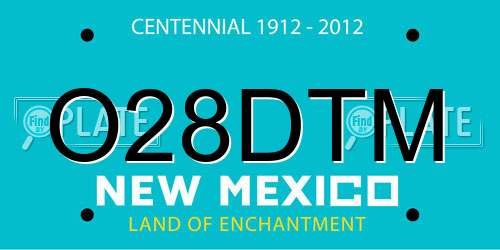 O28DTM New Mexico License Plate