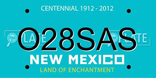 O28SAS New Mexico License Plate