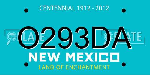 O293DA New Mexico License Plate
