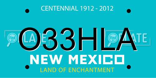 O33HLA New Mexico License Plate