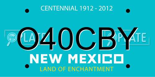 O40CBY New Mexico License Plate