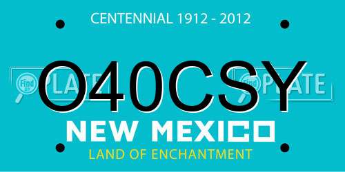 O40CSY New Mexico License Plate