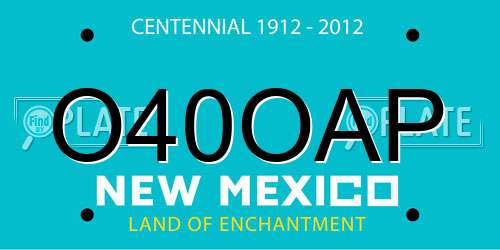 O40OAP New Mexico License Plate