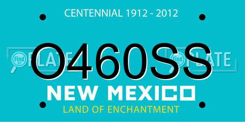 O460SS New Mexico License Plate
