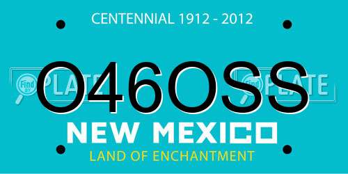 O46OSS New Mexico License Plate